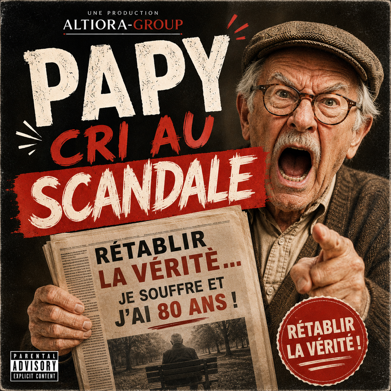 Papy cri au scandale — pochette single Altiora Group